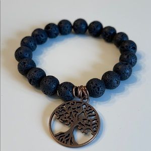 Tree of life handmade lava bead bracelet